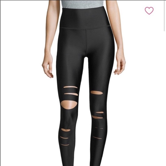 Electric Yoga Pants - Electric Yoga Slash Legging Black High Rise Large NWT